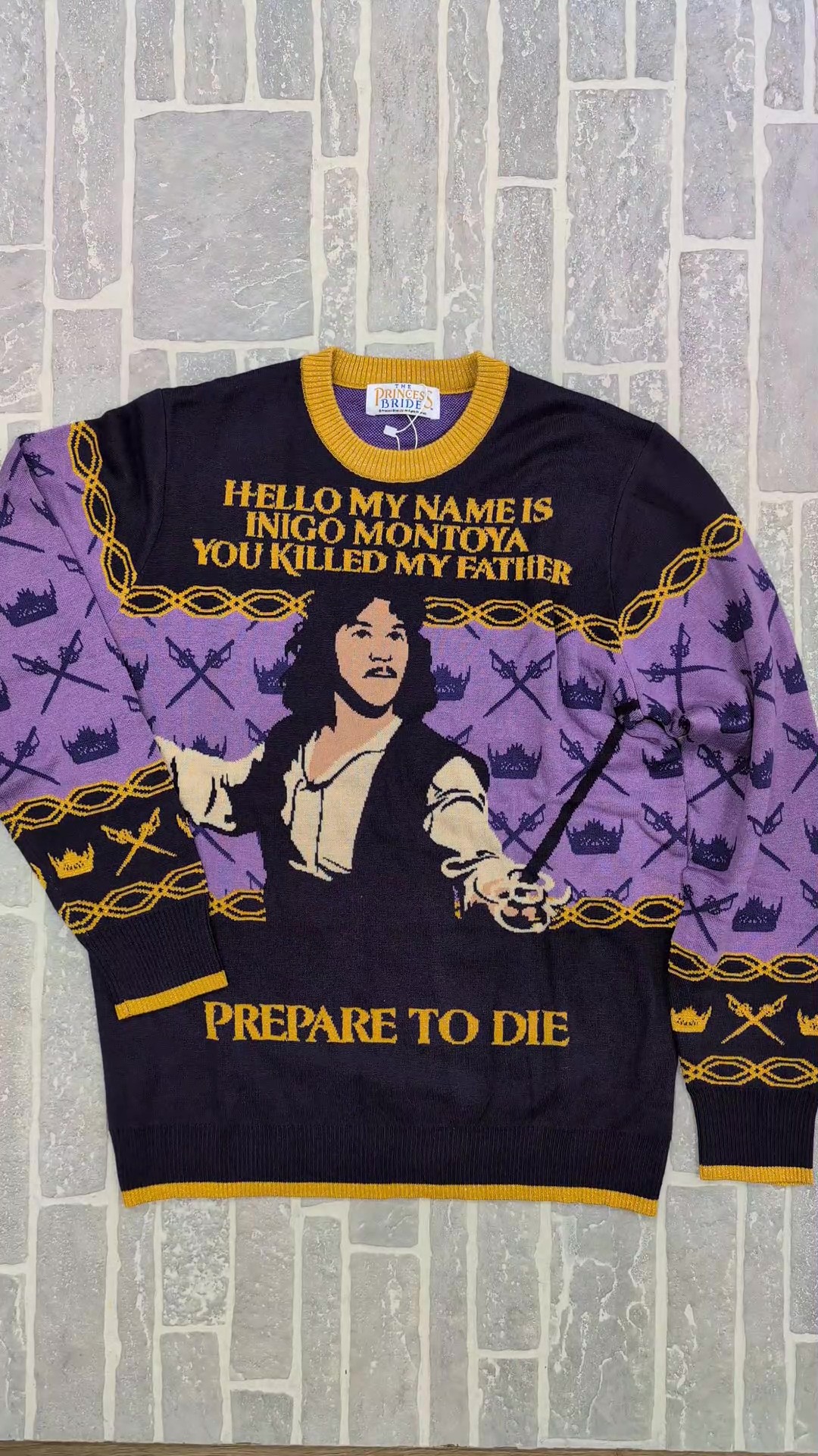 This isn’t just a sweater—it’s a conversation starter. Whether you're hunting six-fingered men or just braving the office chill, this exclusive Inigo Montoya Princess Bride Adult Sweater delivers comfort, humor, and a cult-classic vibe in one epic package.